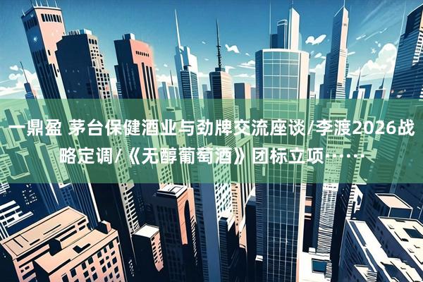 一鼎盈 茅台保健酒业与劲牌交流座谈/李渡2026战略定调/《无醇葡萄酒》团标立项······